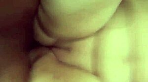 Obese bimbo with big tits rides hard black cock intensely