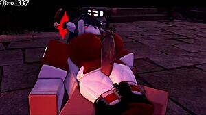 Succubus Delivers Wild Thighjob In Rough Anime