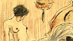 Vintage Erotic Illustration with a Seductive Retro Twist