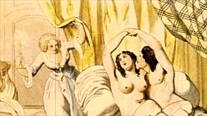 Vintage Erotic Illustration with a Seductive Retro Twist