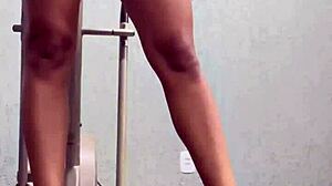 Brave look at what she dared in the gym