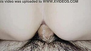 Quick Anal Sex with Hairy Milf Cowgirl