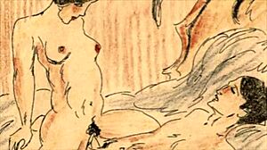 Vintage Erotic Illustration with a Seductive Retro Twist