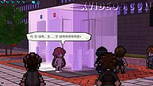 Nude College Girl Hazuka Shiina in Hentai Game