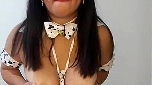 Yo, I'm the cow, the dirty cow, ready in lingerie!