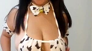 Yo, I'm the cow, the dirty cow, ready in lingerie!