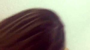 Tinder teen gets a sloppy BJ from big tits Latina