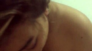 Tinder teen gets a sloppy BJ from big tits Latina