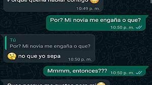 Latina Teen Prostitute Sends Message to Boyfriend's Friend!