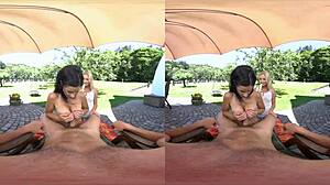 Cayla Lyons And Alex Black Make Lots Of Noise Outdoors With Vr Sex