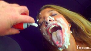 McKenzie’s cum on my tongue