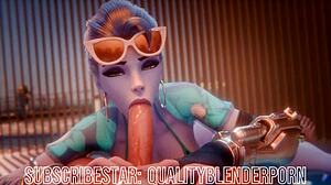 Widow DEEPTHROATS Cock On The BEACH In Hentai