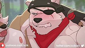 Fornite Furry Animation Sparks Wild Gay Action. Big Cock Meets Cartoon Ass!