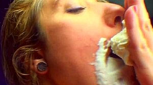 McKenzie’s cum on my tongue