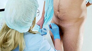 Nurse Jerks Patient Off for Semen Analysis with Prostate Massage!