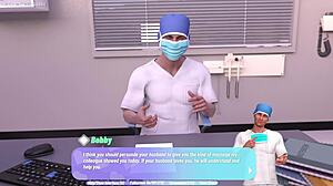 3D game of mature MILF's gyno exam and orgasmic rubbing