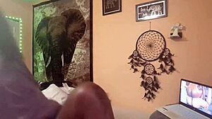 Naejae Rubs Her Twat While Watching Lesbian Porn!