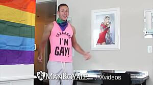 Gay pride sex at its best with Manroyale hunk Brenner Bolton