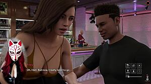 Cartoon brothel visit: Playful vixen's public escapade