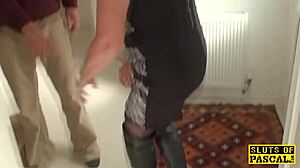 Chubby Mature Dominated Hard Before Mouthful of Cum!