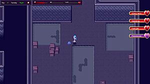 In City of Secrets part 3, the slut exposes herself to the class while defeating the boss.