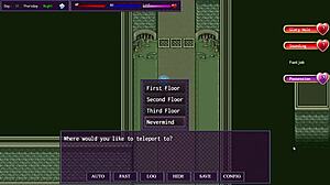 In City of Secrets part 3, the slut exposes herself to the class while defeating the boss.