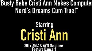 Cristi Ann's big boobs and sexy lingerie make tech nerds horny