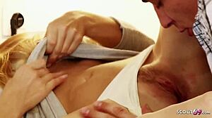 I convinced my hairy step sister for anal play