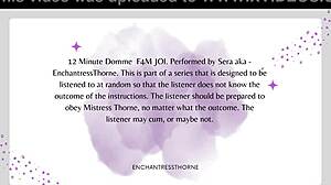 F4m femdom joi-denial 2of12, teasing jerk off instructions with orgasm denial under domination.