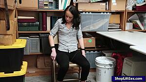 Thief Kylie nailed by officer 😈