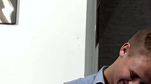 i give a wet blowjob to this beautiful gay stud. he looks so cute while i suck him off.