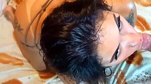 A super blowjob with shibary bondage on a Latina pornstar.