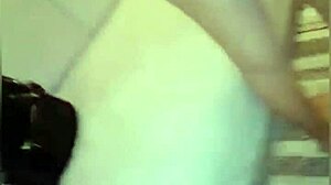 Seamless pantyhose covers pussy for intense cumshot in nylon lingerie action