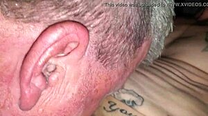 partner enjoys sucking cock in intimate moment.