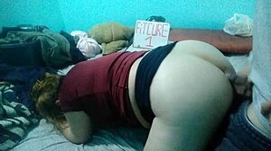 Latina milf says, 'Bend over for doggystyle sex in bed?'