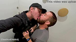 risky public blowjob in airport