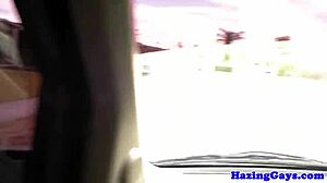 Are amateur college twinks masturbating outdoors in reality?