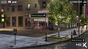 Touching breasts in the fashion store game