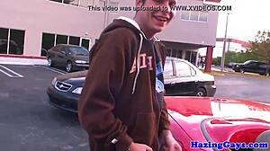 Are amateur college twinks masturbating outdoors in reality?