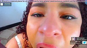Want A Sloppy Extreme Cum Facial On Latina Tits During Webcam Blowjob?