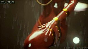 Gold Beauty Rips Clothes In Intense Striptease, Dances Sexy With Big Tits.