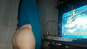 gamer girl got me hooked with her big asian ass while playing together late night.