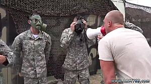 guy in bear suit tries gay sex first time at glory hole