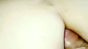 Hot sexy couple's pov video of intense anal