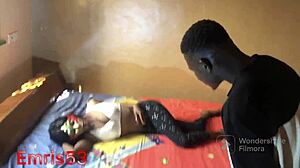 emris53 fucks and squeezes the whore's big tits and ass at home