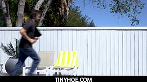 tinyhoe maya woulfe squirts hard for neighbor donnie rock  