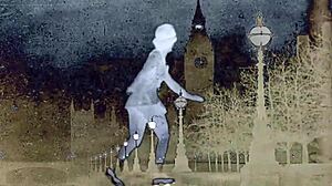 Vintage british lesbian lovers in swinging sixties shadows