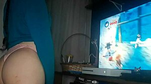 gamer girl got me hooked with her big asian ass while playing together late night.