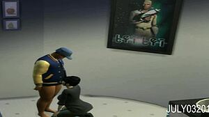 Voyeur life: chinese restaurant lady sucks black bbm dick deepthroat in bathroom anime scene