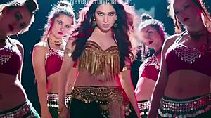 Tamanna's beautiful breasts and Zara's sexy saree swing in this video
